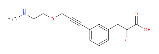 3-(3-(3-(2-(methylamino)ethoxy)prop-1-yn-1-yl)phenyl)-2-oxopropanoic acid