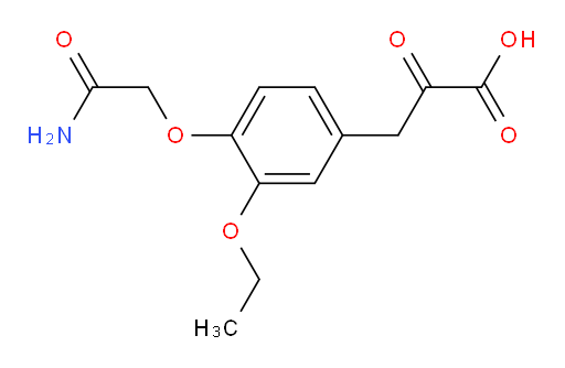 3-(4-(2-amino-2-oxoethoxy)-3-ethoxyphenyl)-2-oxopropanoic acid