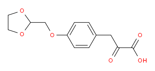 3-(4-((1,3-dioxolan-2-yl)methoxy)phenyl)-2-oxopropanoic acid