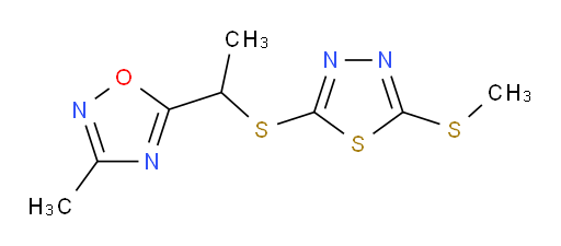 3-methyl-5-(1-((5-(methylthio)-1,3,4-thiadiazol-2-yl)thio)ethyl)-1,2,4-oxadiazole