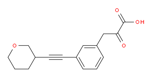 2-oxo-3-(3-((tetrahydro-2H-pyran-3-yl)ethynyl)phenyl)propanoic acid