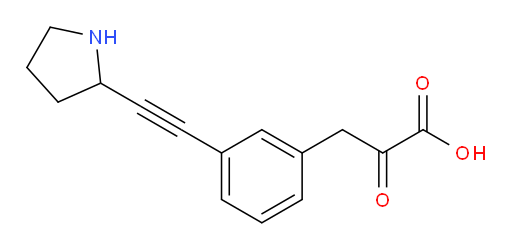 2-oxo-3-(3-(pyrrolidin-2-ylethynyl)phenyl)propanoic acid
