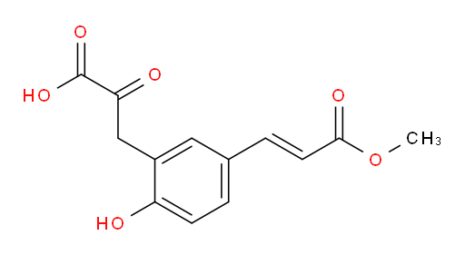 (E)-3-(2-hydroxy-5-(3-methoxy-3-oxoprop-1-en-1-yl)phenyl)-2-oxopropanoic acid