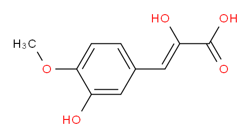 (Z)-2-hydroxy-3-(3-hydroxy-4-methoxyphenyl)acrylic acid