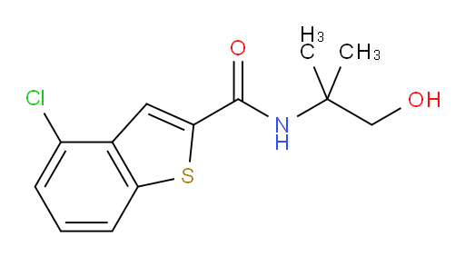 4-chloro-N-(1-hydroxy-2-methylpropan-2-yl)benzo[b]thiophene-2-carboxamide