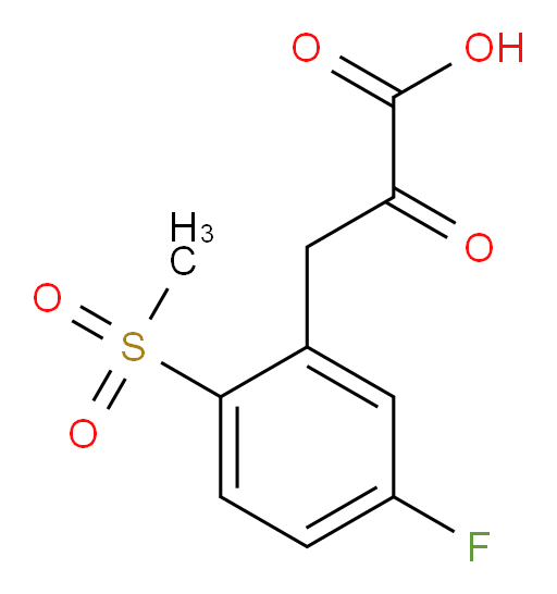 3-(5-fluoro-2-(methylsulfonyl)phenyl)-2-oxopropanoic acid
