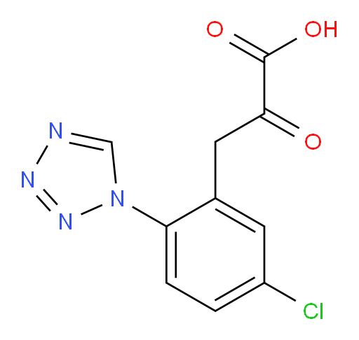 3-(5-chloro-2-(1H-tetrazol-1-yl)phenyl)-2-oxopropanoic acid