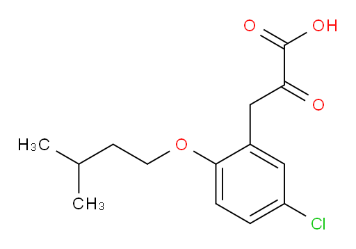 3-(5-chloro-2-(isopentyloxy)phenyl)-2-oxopropanoic acid