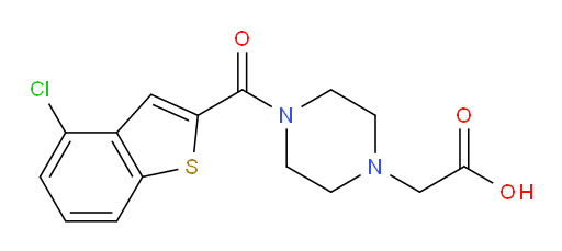 2-(4-(4-chlorobenzo[b]thiophene-2-carbonyl)piperazin-1-yl)acetic acid