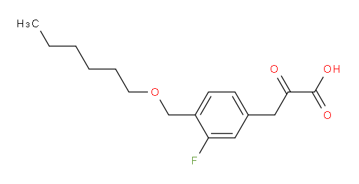 3-(3-fluoro-4-((hexyloxy)methyl)phenyl)-2-oxopropanoic acid