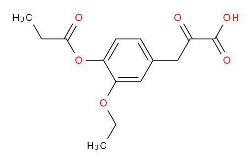 3-(3-ethoxy-4-(propionyloxy)phenyl)-2-oxopropanoic acid