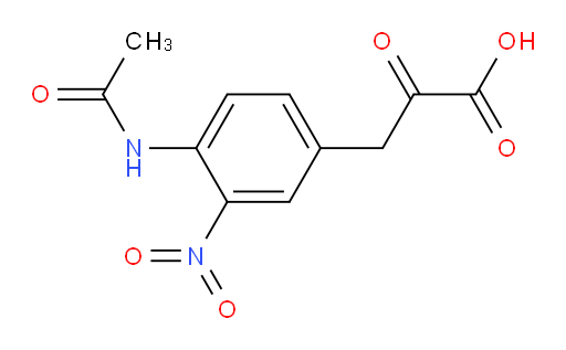 3-(4-acetamido-3-nitrophenyl)-2-oxopropanoic acid