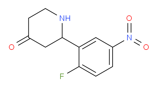 2-(2-fluoro-5-nitrophenyl)piperidin-4-one