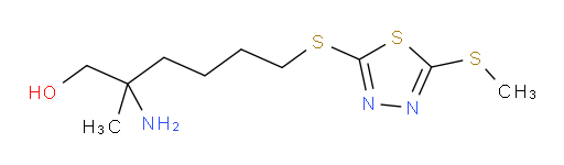 2-amino-2-methyl-6-((5-(methylthio)-1,3,4-thiadiazol-2-yl)thio)hexan-1-ol