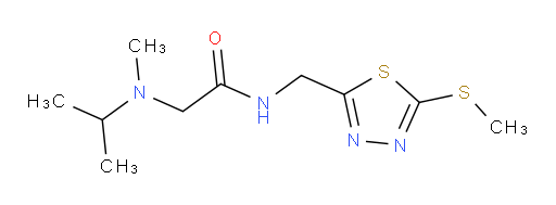 2-(isopropyl(methyl)amino)-N-((5-(methylthio)-1,3,4-thiadiazol-2-yl)methyl)acetamide