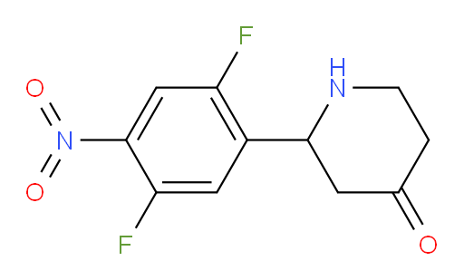 2-(2,5-difluoro-4-nitrophenyl)piperidin-4-one
