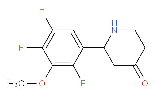 2-(2,4,5-trifluoro-3-methoxyphenyl)piperidin-4-one