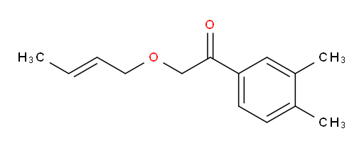 (E)-2-(but-2-en-1-yloxy)-1-(3,4-dimethylphenyl)ethanone