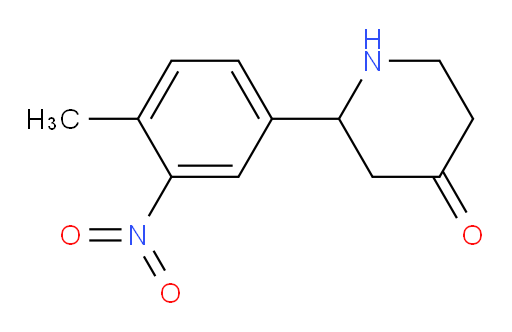 2-(4-methyl-3-nitrophenyl)piperidin-4-one