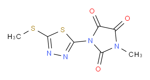 1-methyl-3-(5-(methylthio)-1,3,4-thiadiazol-2-yl)imidazolidine-2,4,5-trione
