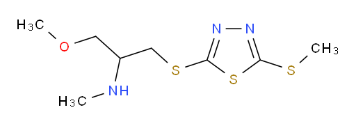 1-methoxy-N-methyl-3-((5-(methylthio)-1,3,4-thiadiazol-2-yl)thio)propan-2-amine