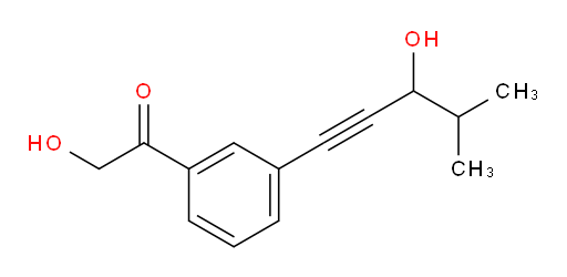 2-hydroxy-1-(3-(3-hydroxy-4-methylpent-1-yn-1-yl)phenyl)ethanone