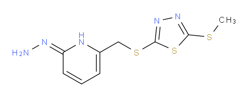 (E)-2-(((6-hydrazono-1,6-dihydropyridin-2-yl)methyl)thio)-5-(methylthio)-1,3,4-thiadiazole