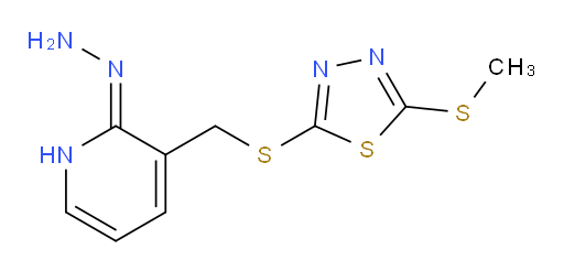 (E)-2-(((2-hydrazono-1,2-dihydropyridin-3-yl)methyl)thio)-5-(methylthio)-1,3,4-thiadiazole