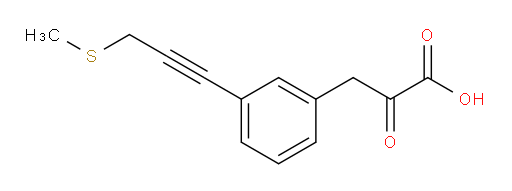 3-(3-(3-(methylthio)prop-1-yn-1-yl)phenyl)-2-oxopropanoic acid