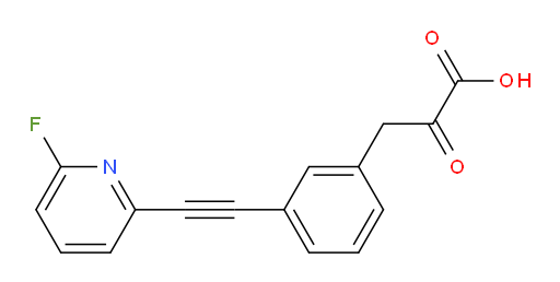 3-(3-((6-fluoropyridin-2-yl)ethynyl)phenyl)-2-oxopropanoic acid