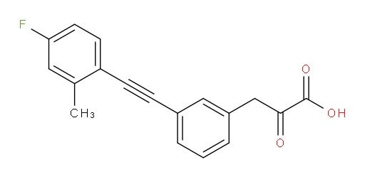 3-(3-((4-fluoro-2-methylphenyl)ethynyl)phenyl)-2-oxopropanoic acid