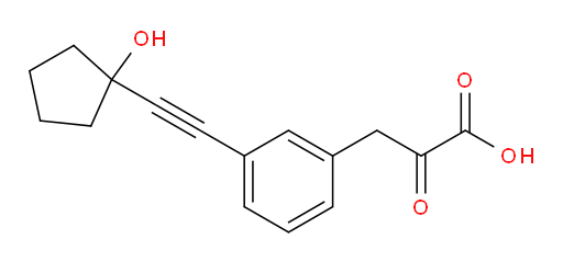 3-(3-((1-hydroxycyclopentyl)ethynyl)phenyl)-2-oxopropanoic acid