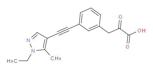 3-(3-((1-ethyl-5-methyl-1H-pyrazol-4-yl)ethynyl)phenyl)-2-oxopropanoic acid