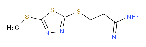 3-((5-(methylthio)-1,3,4-thiadiazol-2-yl)thio)propanimidamide