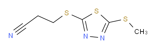 3-((5-(methylthio)-1,3,4-thiadiazol-2-yl)thio)propanenitrile
