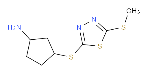 3-((5-(methylthio)-1,3,4-thiadiazol-2-yl)thio)cyclopentanamine