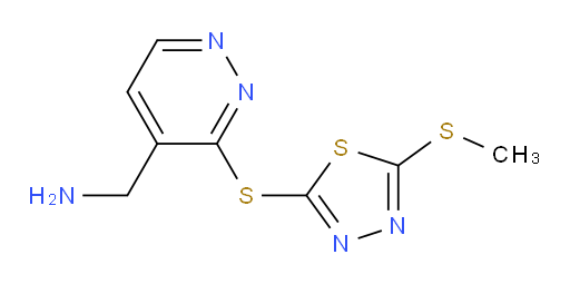 (3-((5-(methylthio)-1,3,4-thiadiazol-2-yl)thio)pyridazin-4-yl)methanamine