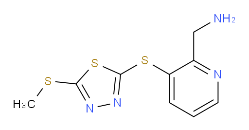 (3-((5-(methylthio)-1,3,4-thiadiazol-2-yl)thio)pyridin-2-yl)methanamine