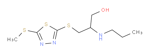 3-((5-(methylthio)-1,3,4-thiadiazol-2-yl)thio)-2-(propylamino)propan-1-ol