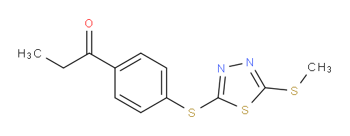1-(4-((5-(methylthio)-1,3,4-thiadiazol-2-yl)thio)phenyl)propan-1-one