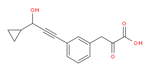 3-(3-(3-cyclopropyl-3-hydroxyprop-1-yn-1-yl)phenyl)-2-oxopropanoic acid
