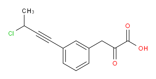3-(3-(3-chlorobut-1-yn-1-yl)phenyl)-2-oxopropanoic acid