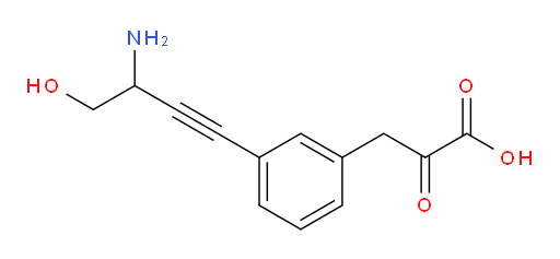 3-(3-(3-amino-4-hydroxybut-1-yn-1-yl)phenyl)-2-oxopropanoic acid