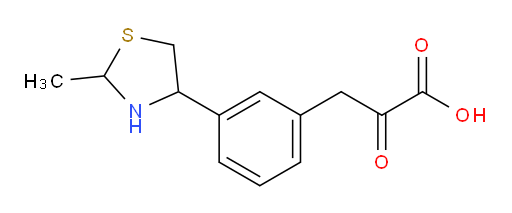3-(3-(2-methylthiazolidin-4-yl)phenyl)-2-oxopropanoic acid
