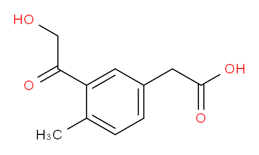 2-(3-(2-hydroxyacetyl)-4-methylphenyl)acetic acid