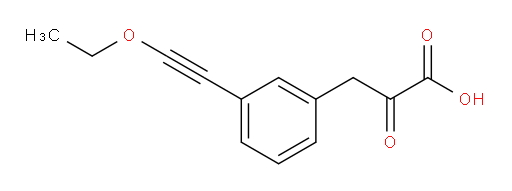 3-(3-(ethoxyethynyl)phenyl)-2-oxopropanoic acid