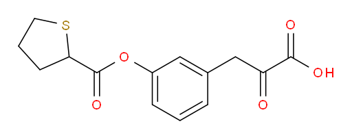 2-oxo-3-(3-((tetrahydrothiophene-2-carbonyl)oxy)phenyl)propanoic acid