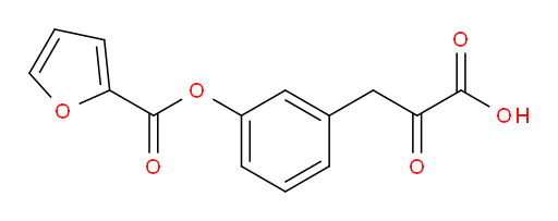 3-(3-((furan-2-carbonyl)oxy)phenyl)-2-oxopropanoic acid