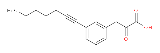 3-(3-(hept-1-yn-1-yl)phenyl)-2-oxopropanoic acid