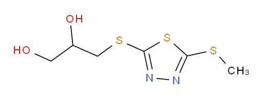 3-((5-(methylthio)-1,3,4-thiadiazol-2-yl)thio)propane-1,2-diol